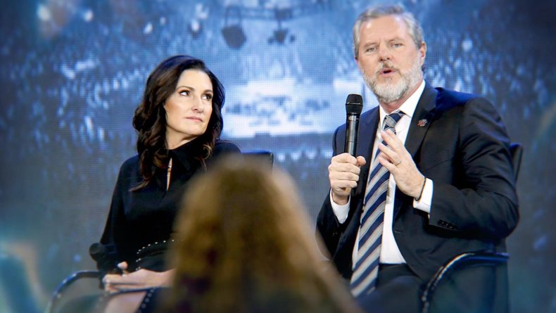 Becki Falwell and Jerry Falwell