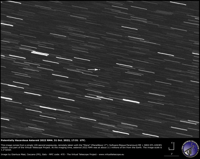 Image of asteroid 2022 RM4