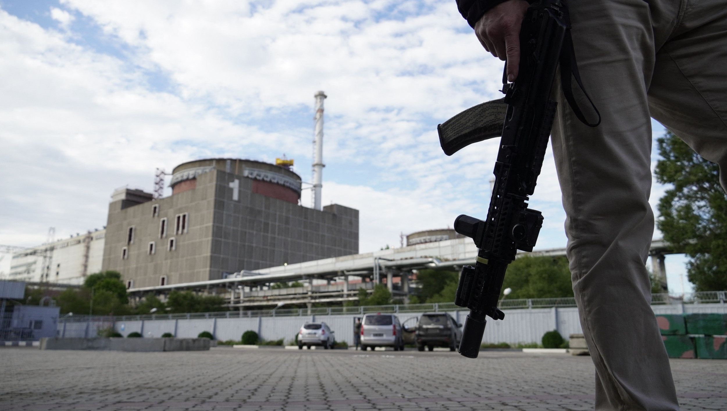 Russia Seen Building Mysterious Structure by Nuclear Power Plant in Ukraine