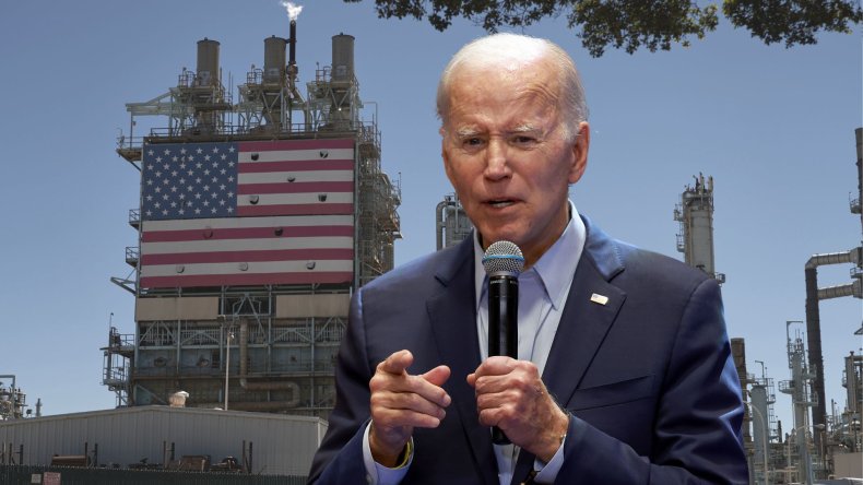 Raffineria di petrolio statunitense e Joe Biden