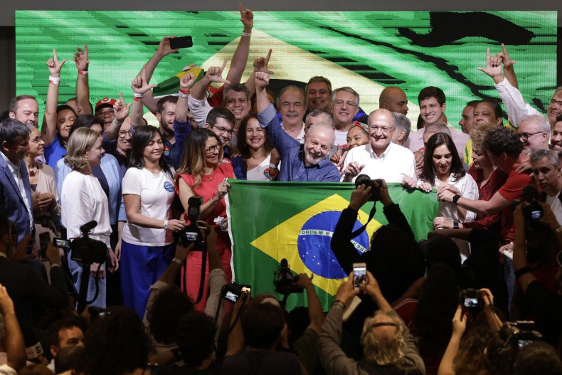 Candidate Luiz Inácio Lula Da Silva speaks