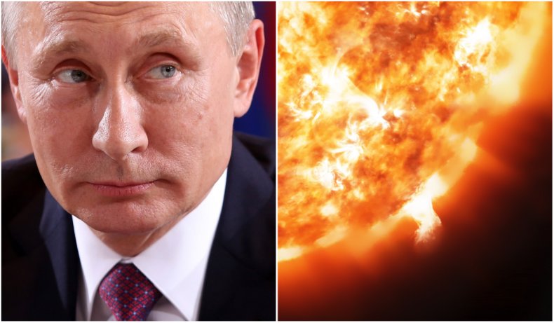 Владимир Путин и солнце