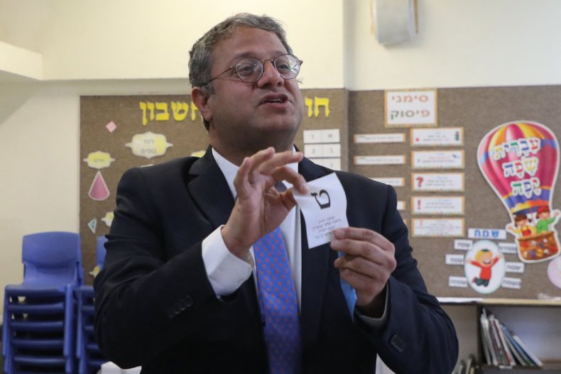 Israeli politician Itamar Ben-Gvir casts his vote
