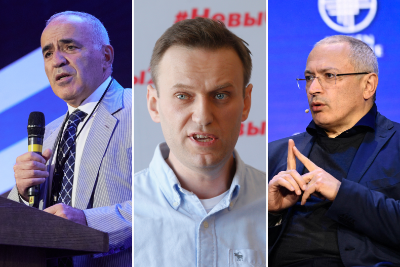 Garry Kasparov, Alexei Navalny, Mikhail Khodorkovsky composite