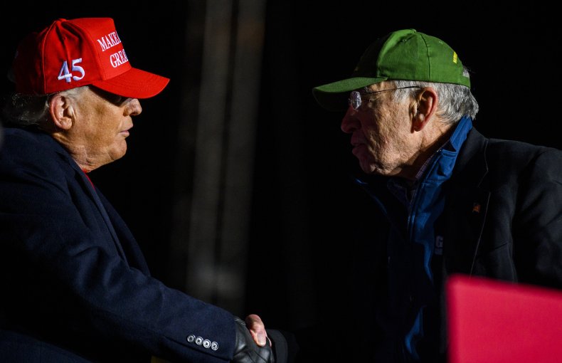 Where Trump's Endorsements Stand At Final Four Rally Stops Before Midterms - Newsweek 2 Trump, Grassley at Sioux City, Iowa Rally