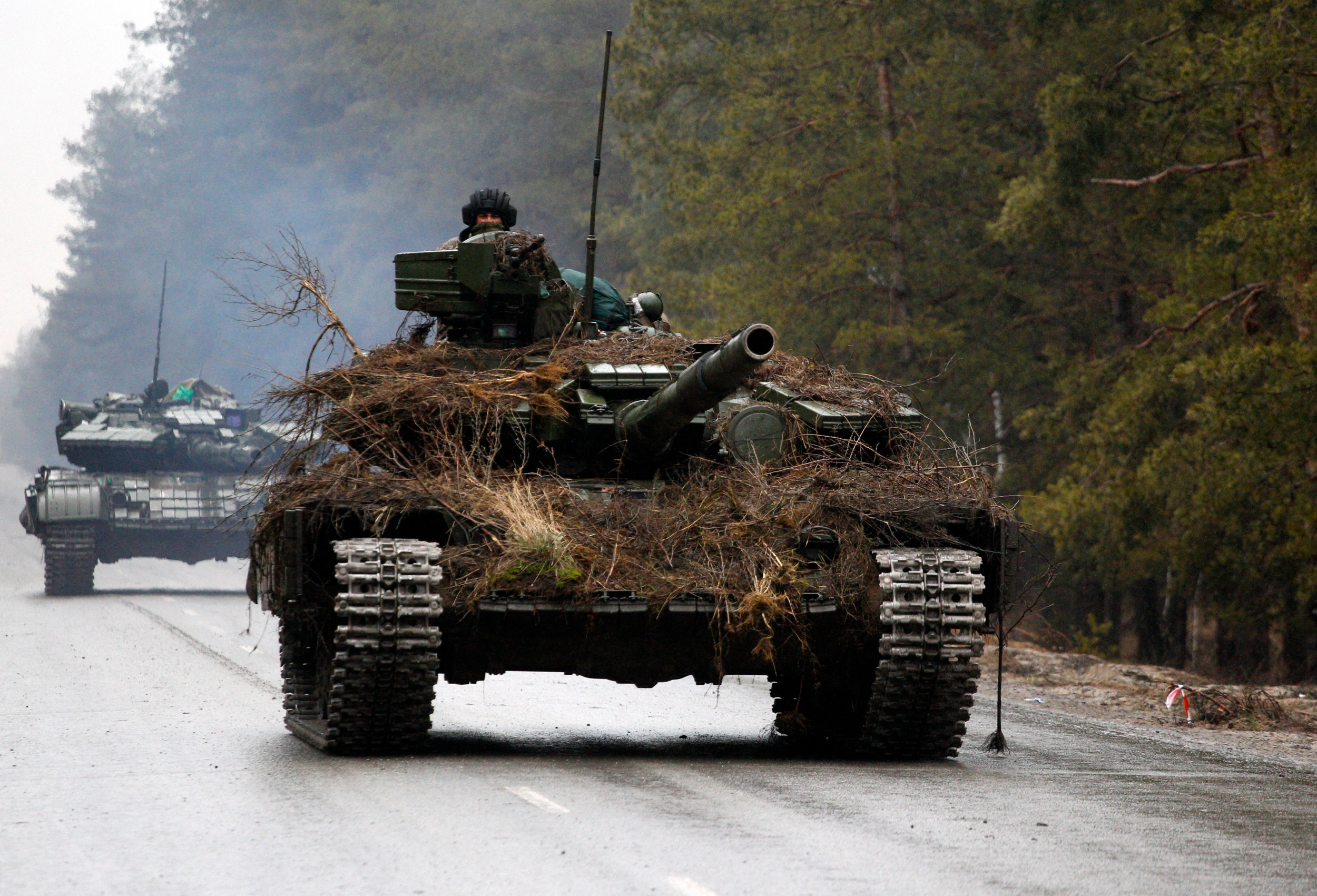Video Shows Ukraine Destroy Three Russian Tanks as Putin's Soldiers Flee