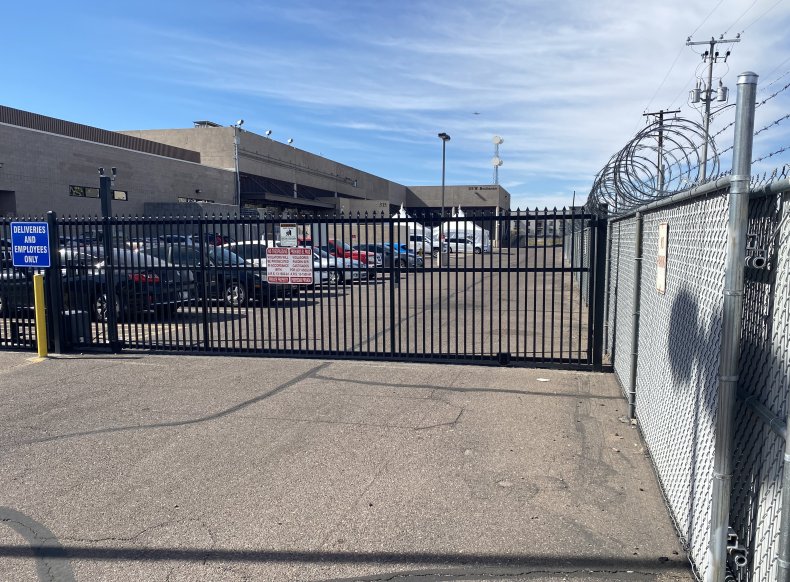 Gate Leading to Maricopa County Ballot Dropoff