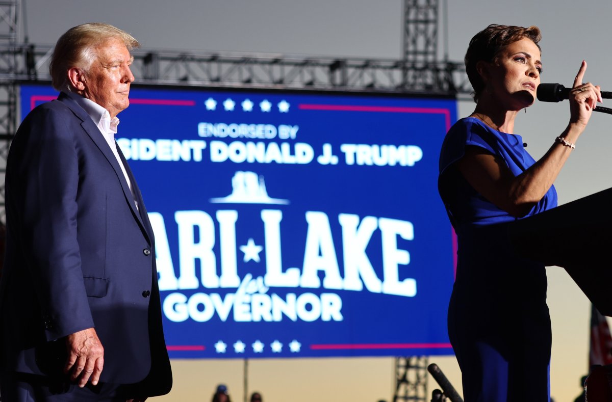 Trump Lake Rally Shatter-proof Glass Fortifies Ballot Count As Trump Looms Over Arizona ...