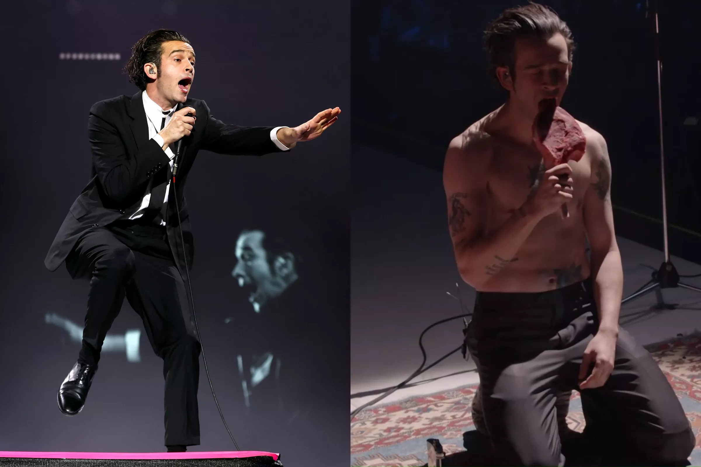 The 1975 Singer Matt Healy Eats Raw Meat Live on Stage — Fans Confused - Vimarsana News