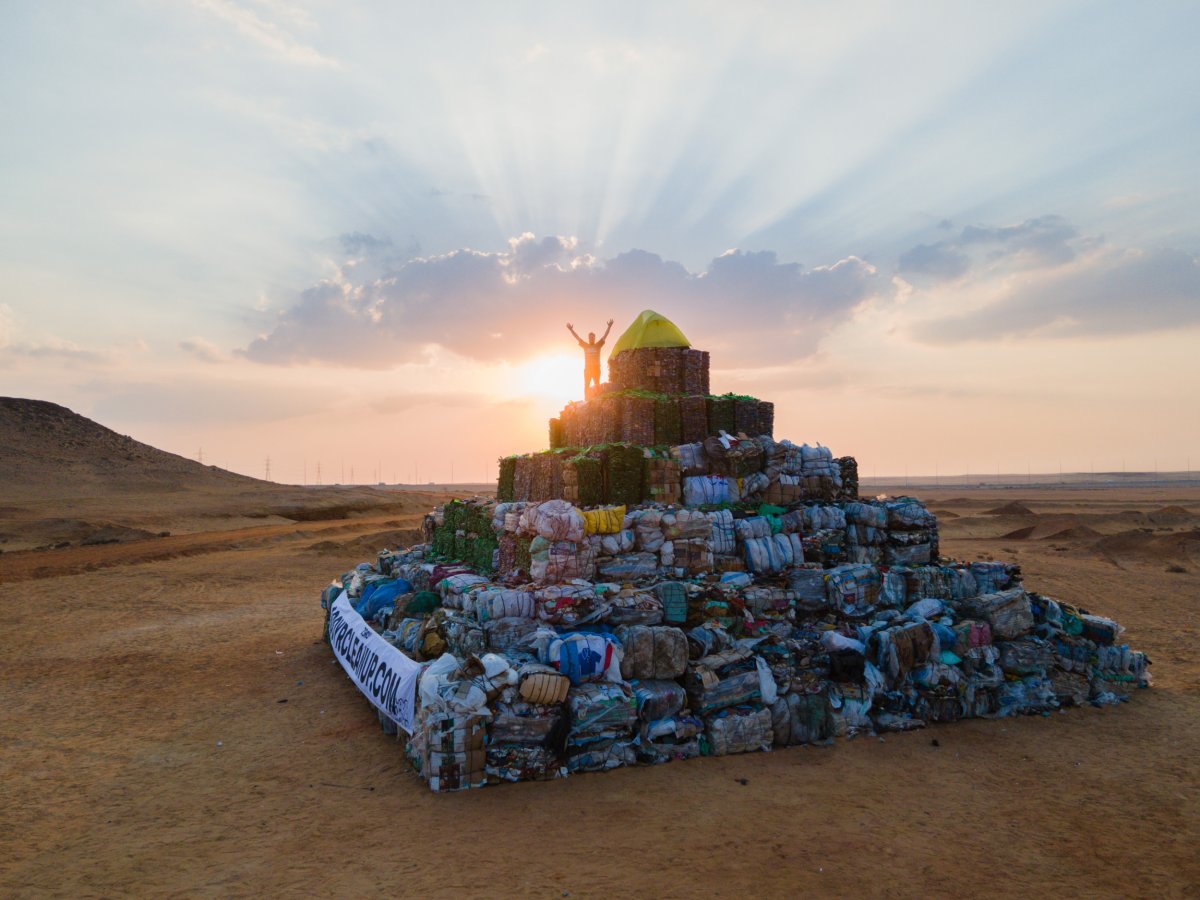 Giant trash pyramid in Egypt