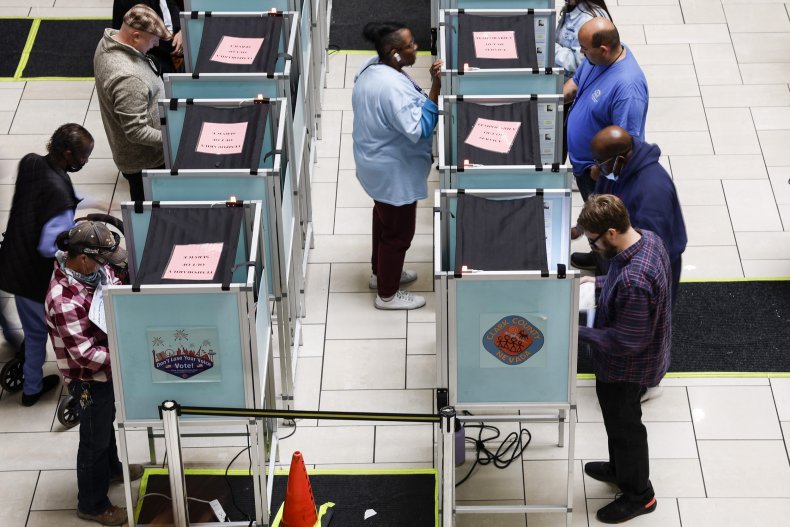 Persone che votano a Las Vegas, Nevada