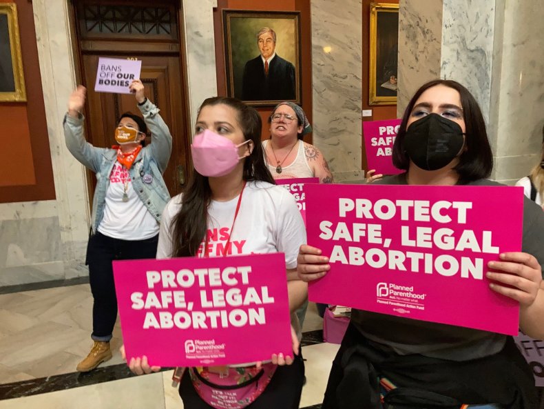 Abortion rights supporters in Kentucky