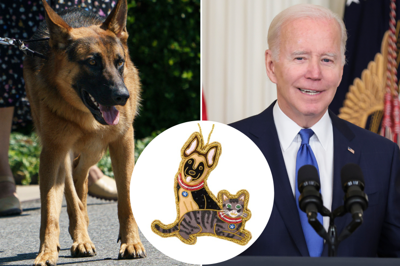 Commander puppy and Joe Biden. 