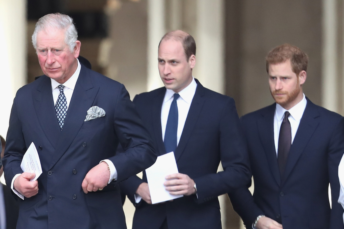 King Charles III, Princes William and Harry