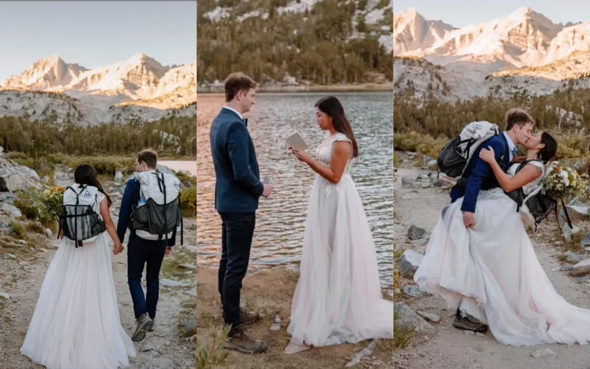 Bride Hiking in Her Wedding Dress Amid 'Mini Elopement' Shocks Internet - Vimarsana News