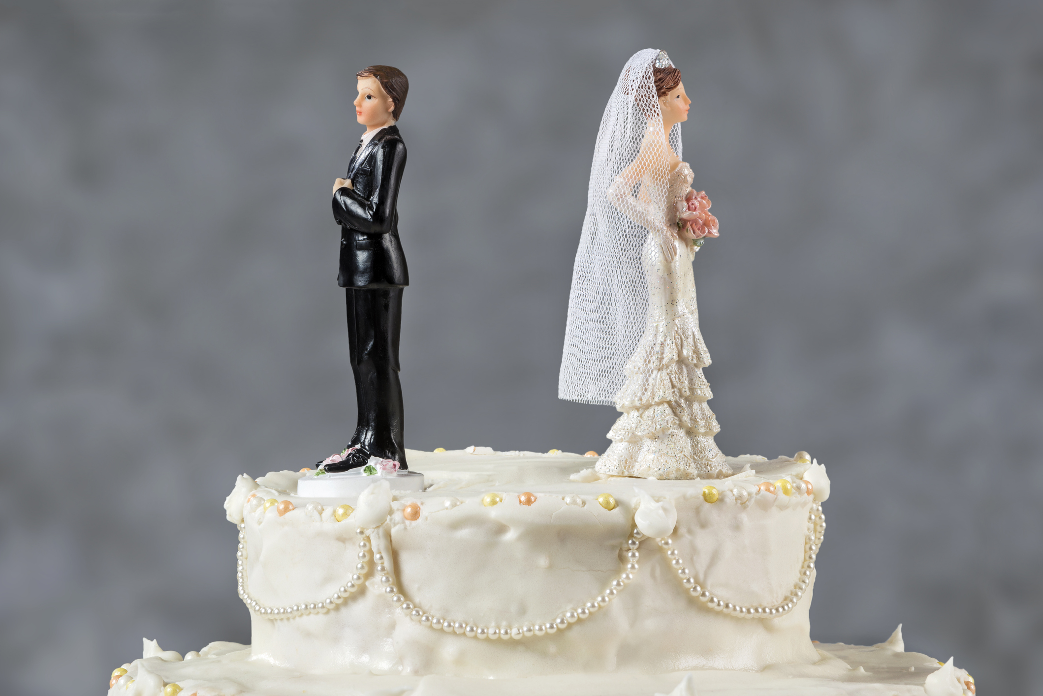 Bride Groom Fondant Cake