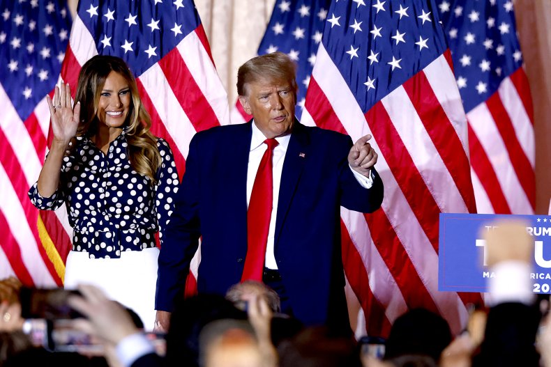 Melania and Donald Trump at Mar-a-Lago