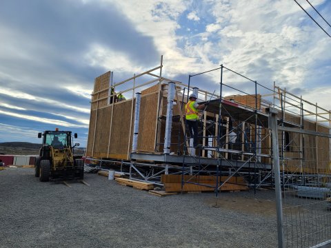 construction of Kingdom Hall Iqaluit Canada