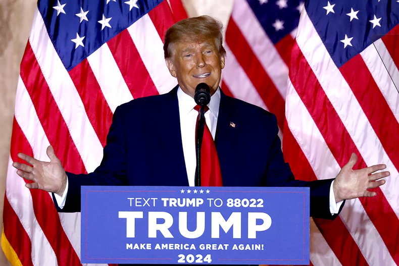 Donald Trump launching his 2024 presidential bid