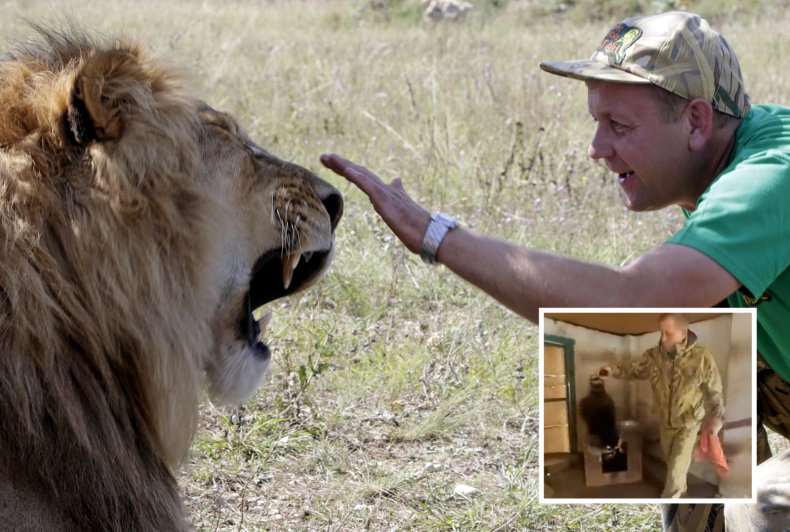 Oleg Zubkov and Lion