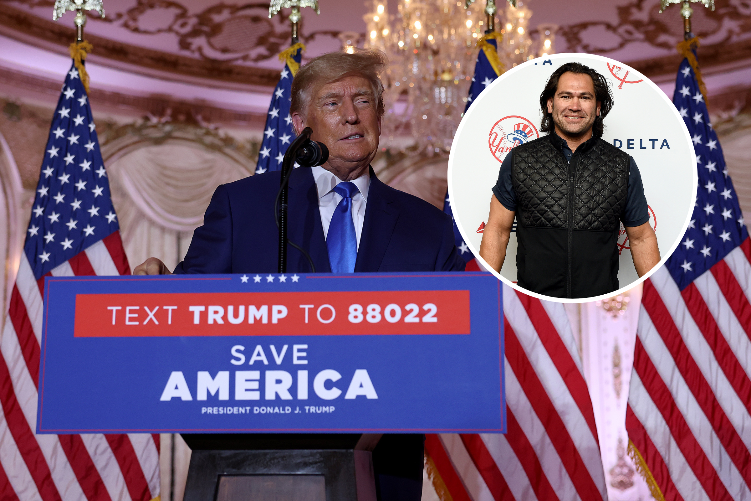 Trump Supporting Celebs Who Announced They Ll Vote For Him In 2024 Election   Donald Trump Mar Lago Johnny Damon 2019 Yankees 