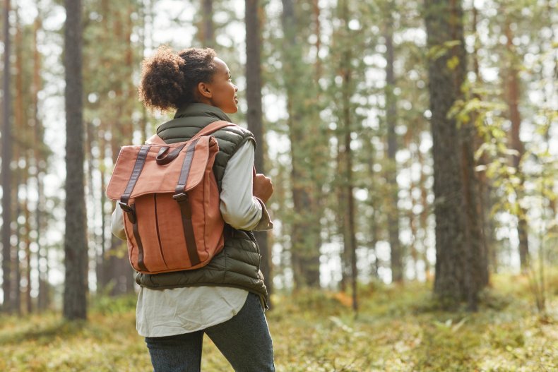 Woman on a walk