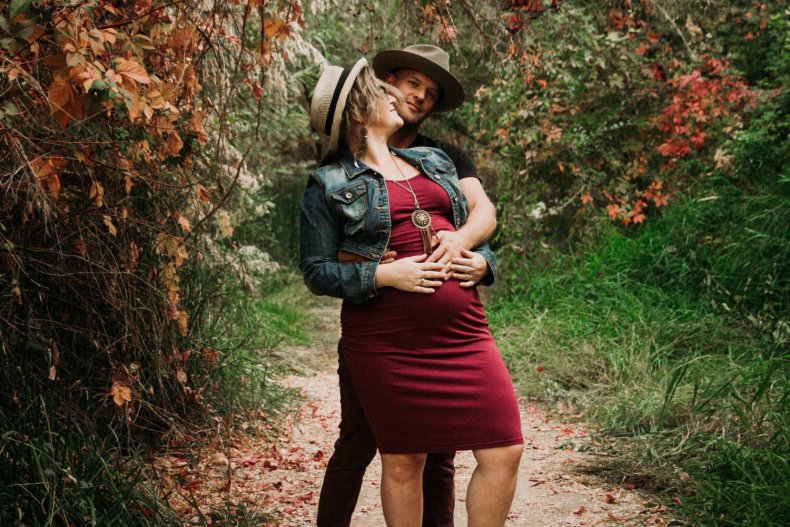 Jessica Levity with her Husband