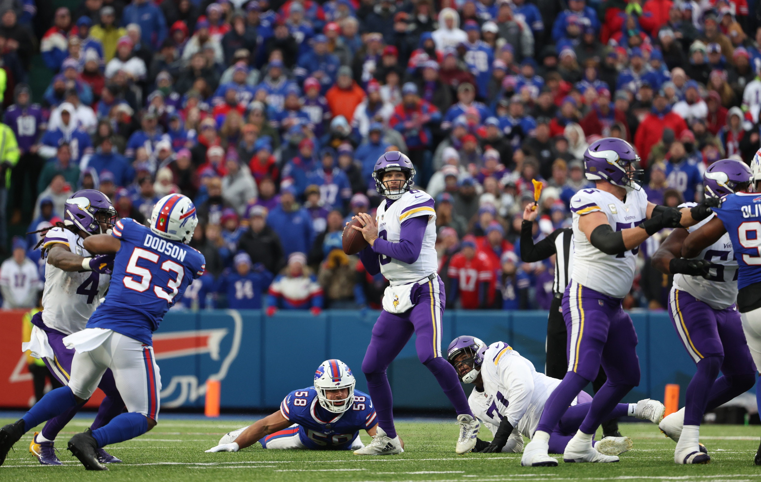 Buffalo Bills Fans React to Feet of Snow in Stadium: 'Let the Boys