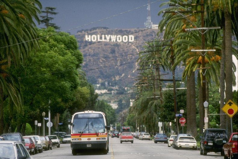 Hollywood sign in the state of Los Angeles, California