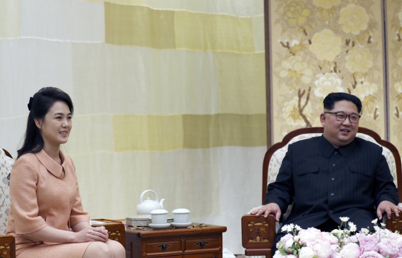 The Kims pictured in 2018