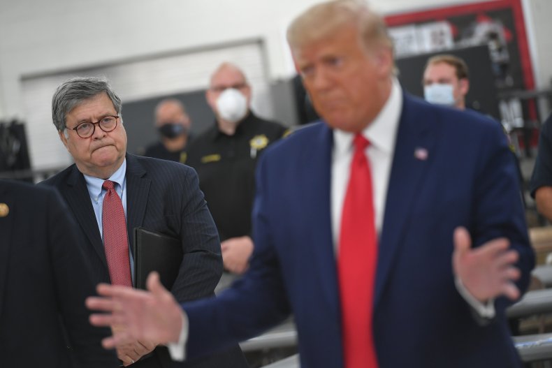 Bill Barr with Donald Trump