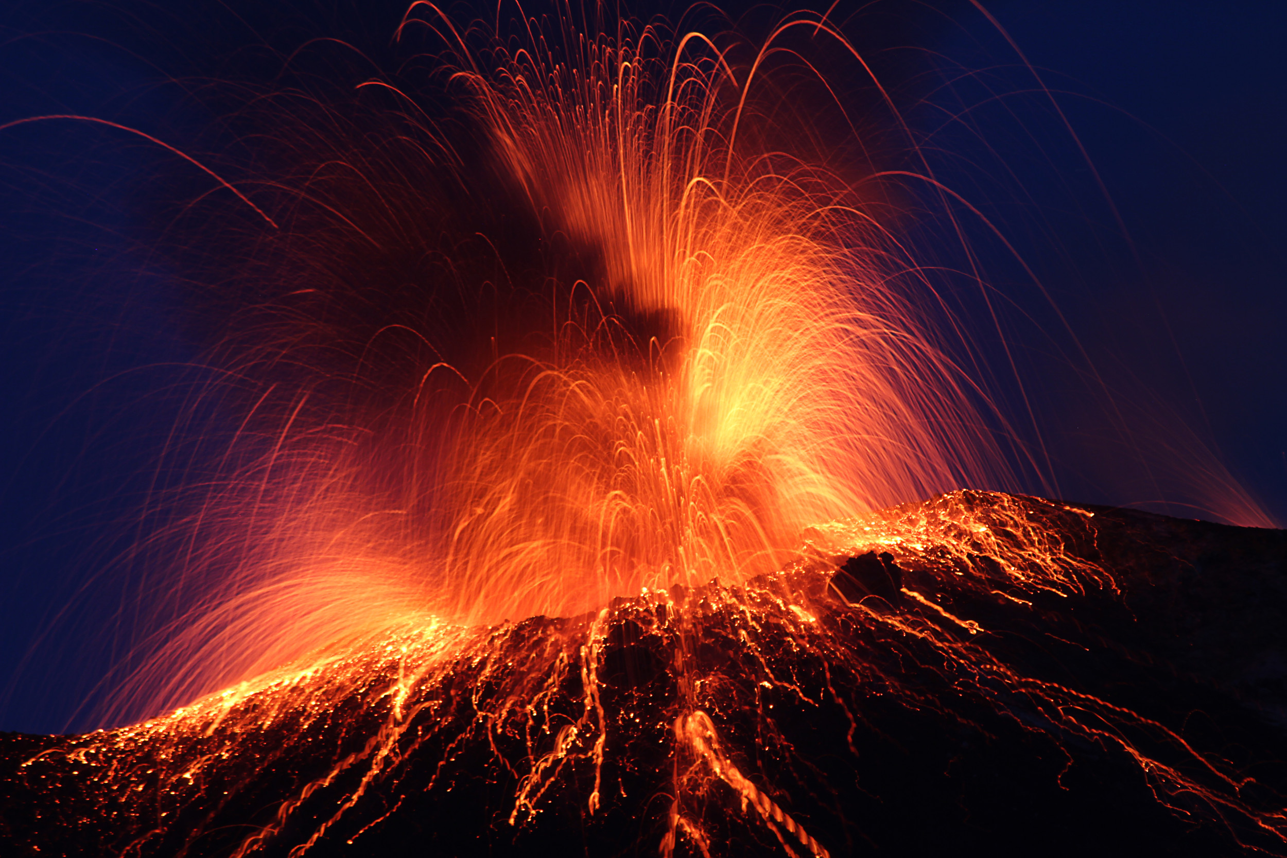 erupting volcanoes