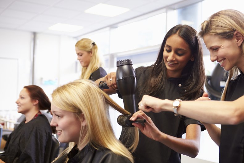 Hairdressers training
