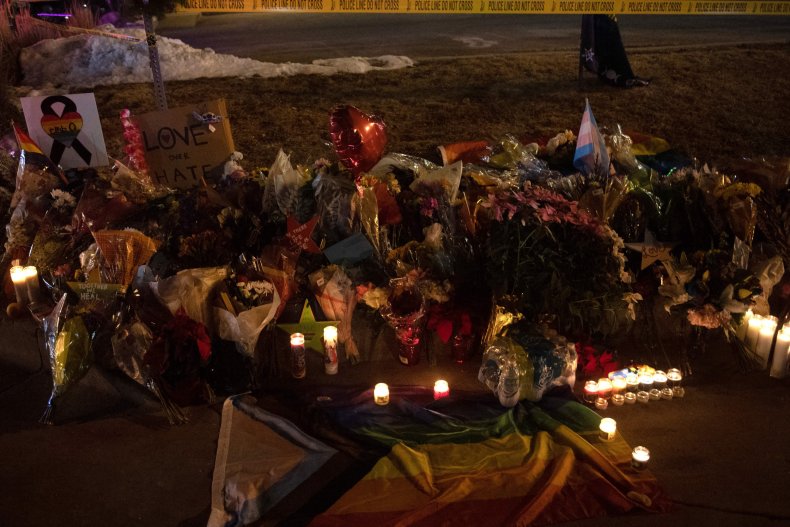 A temporary memorial