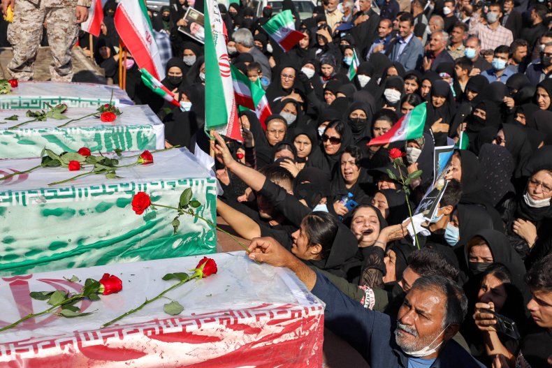 Iranians mourn Izeh in Iran's Khuzestan province