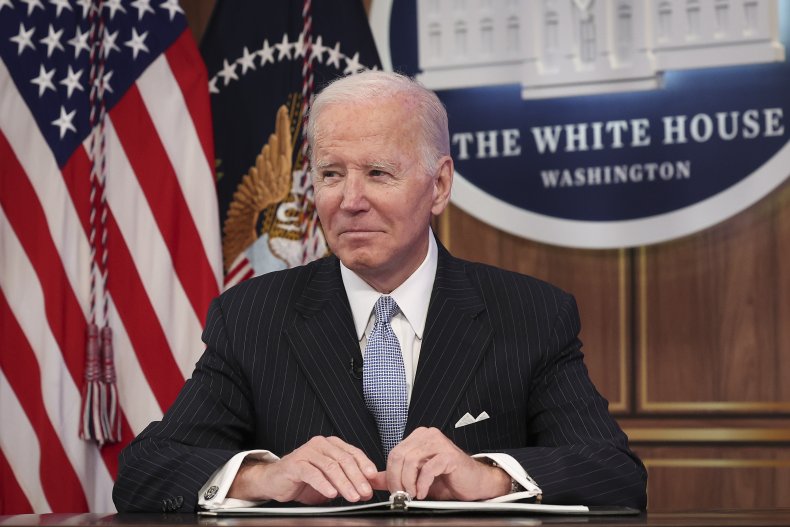Joe Biden Looks at Reporters