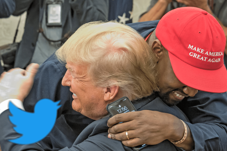 Trump and Kanye meeting in 2018 Maga