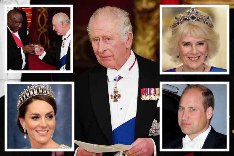 King Charles With Kate, Camilla, William, Ramaphosa