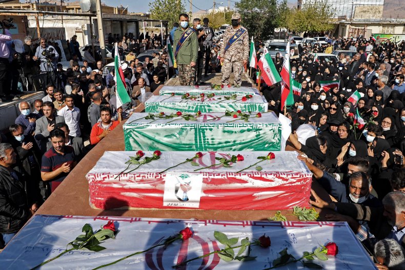 Iranians mourn Izeh in Iran's Khuzestan province