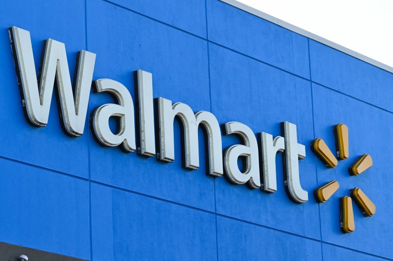 The Walmart logo can be seen on the outside