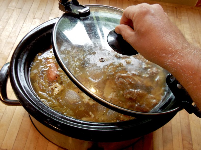 Slow cooker with soup