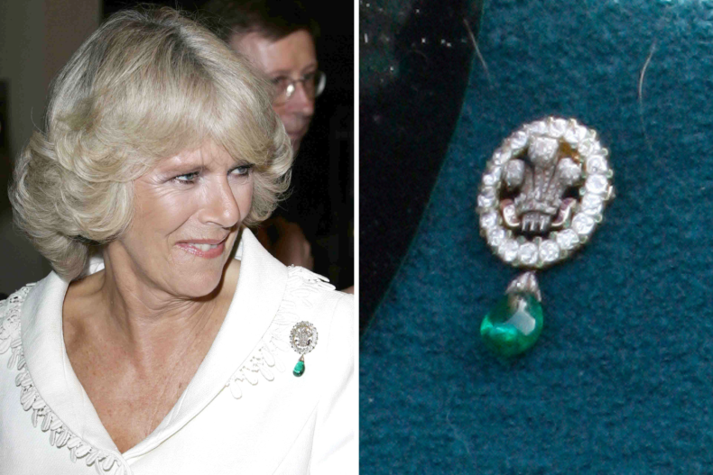 Queen Camilla Prince of Wales Feathers Brooch