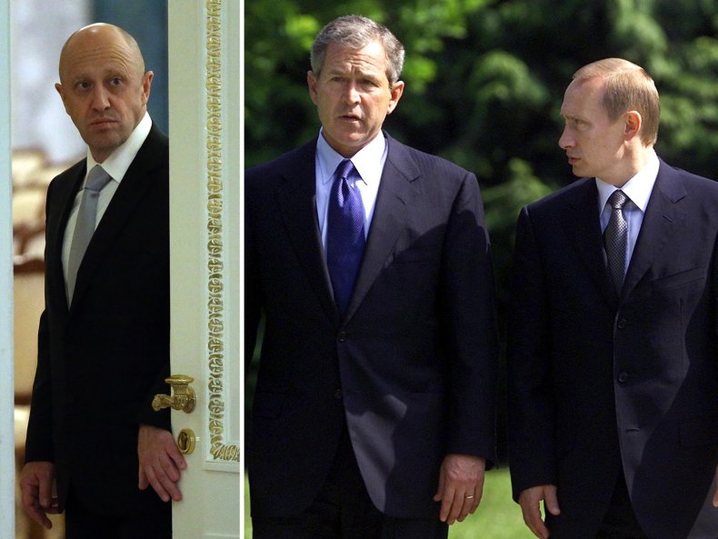 Comp Image, Yevgeniy Prigozhin, Bush and Putin