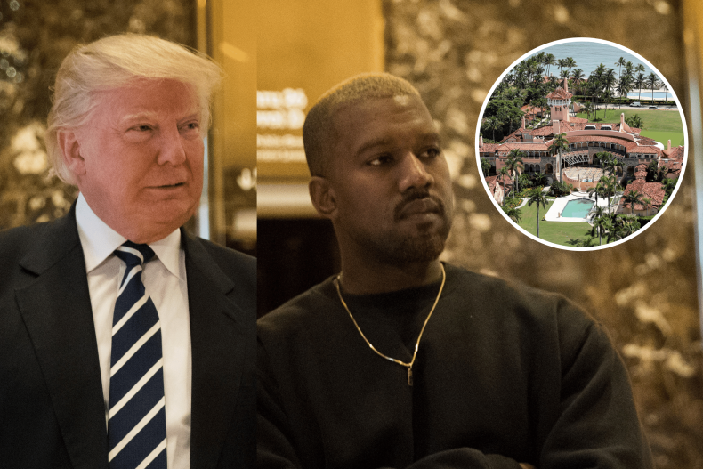 Donald Trump and Kanye West Mar-a-Lago