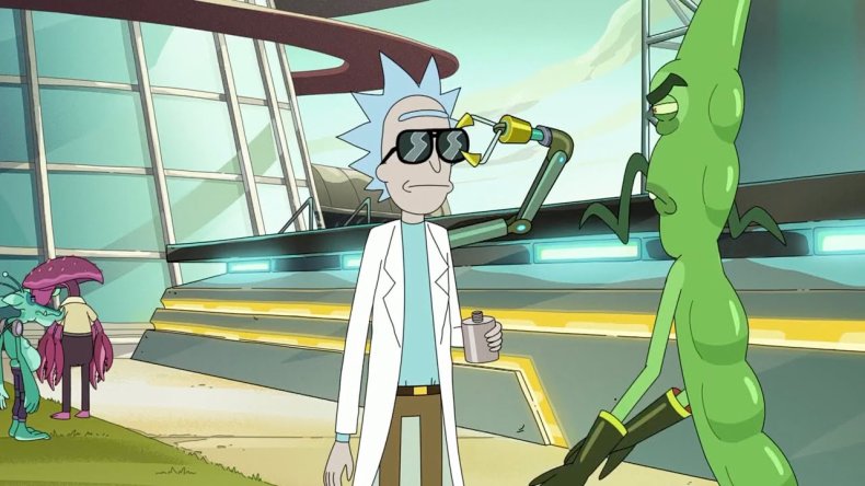 Rick and a villain "Rick and Morty"