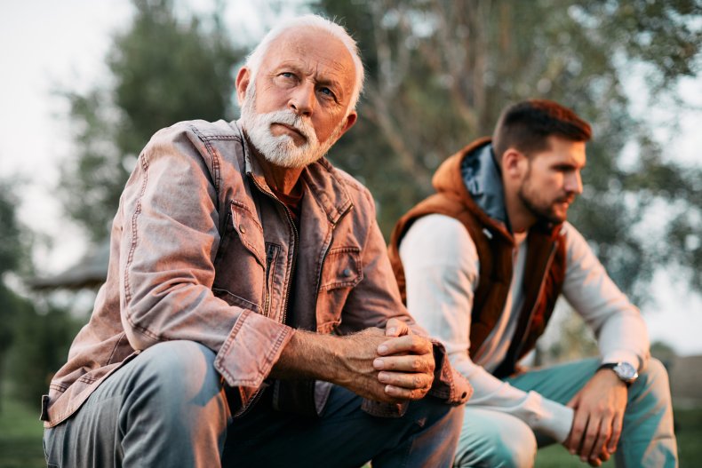 adult father and son