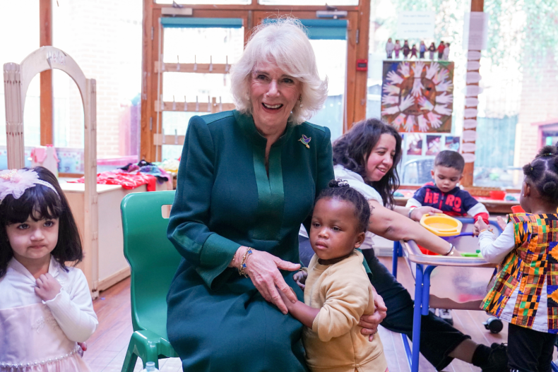 Queen Camilla meets children at Bernardo's Charity
