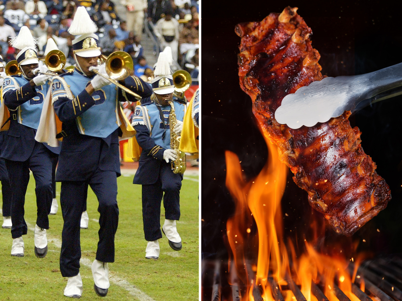 Football Fan Goes Viral for Heating Rib With Lighter at New Orleans Game