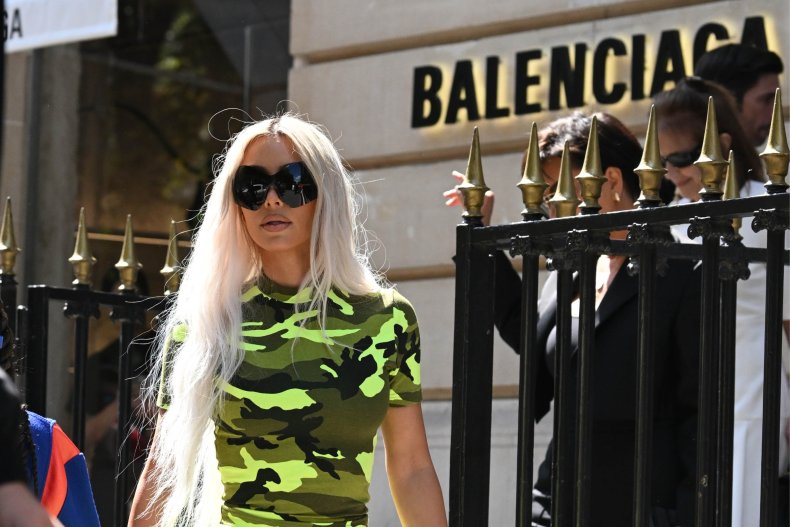 Kim Kardashian at Balenciaga store