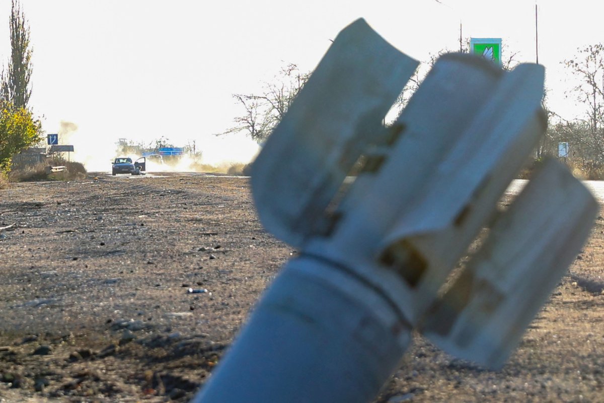 Unexploded missile Kherson, Ukraine